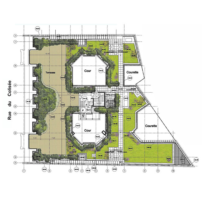 Plan de la toirure terrasse