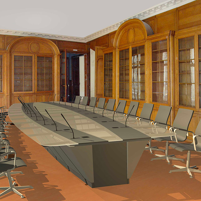 Table de la salle de conseil